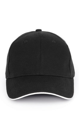 K-up KP198 - Organic cotton cap with contrast sandwich peak - 6 panels
