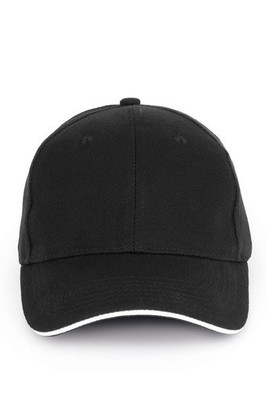 K-up KP198 - Organic cotton cap with contrast sandwich peak - 6 panels