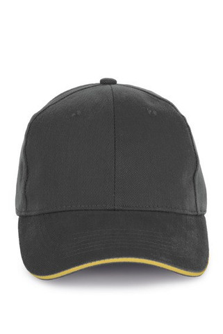 K-up KP198 - Bio-Baumwollkappe mit Kontrast-Sandwich-Schirm