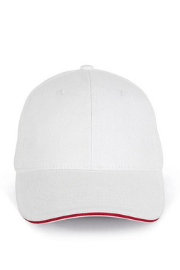 K-up KP198 - Casquette en Coton Bio à Visière Contrastée - 6 Panneaux