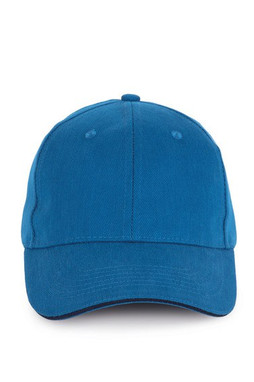 K-up KP198 - Organic cotton cap with contrast sandwich peak - 6 panels