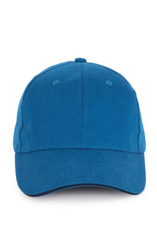 K-up KP198 - Organic cotton cap with contrast sandwich peak - 6 panels