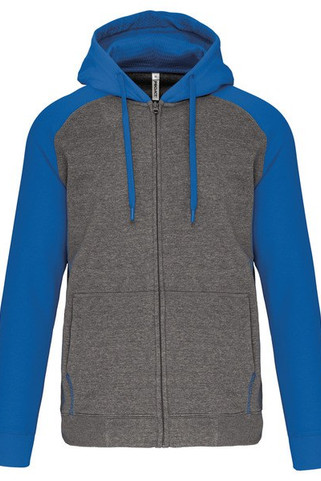 PROACT PA380 - Fleece met rits en tweekleurige capuchon unisex