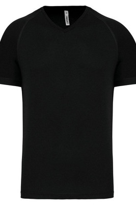 PROACT PA476 - Herren Kurzarm-Sportshirt mit V-Ausschnitt