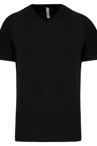 PROACT PA476 - Herren Kurzarm-Sportshirt mit V-Ausschnitt