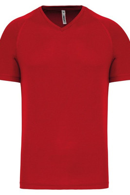 PROACT PA476 - T-shirt de desporto de homem com decote em V de manga curta