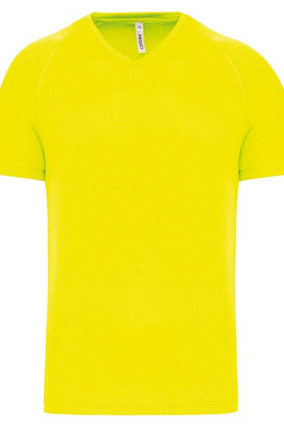 PROACT PA476 - Herren Kurzarm-Sportshirt mit V-Ausschnitt
