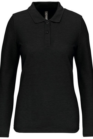 WK. Designed To Work WK277 - Polo Antibacteriano manga larga mujer