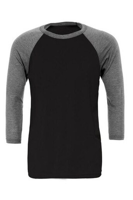 Bella+Canvas BE3200 - Baseball T-shirt met 3/4 mouw