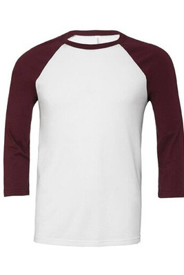 Bella+Canvas BE3200 - Baseball T-shirt met 3/4 mouw