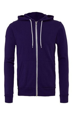 Bella+Canvas BE3739 - Unisex hættetrøje med lynlås