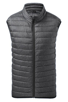2786 TS038 - Lightweight Melange Quilted Gilet with Zip Pockets