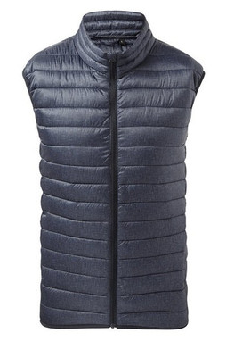 2786 TS038 - Lightweight Melange Quilted Gilet with Zip Pockets