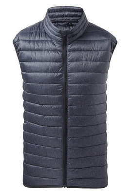 2786 TS038 - Lightweight Melange Quilted Gilet with Zip Pockets
