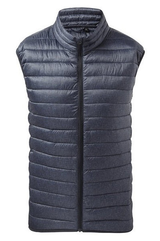 2786 TS038 - Lightweight Melange Quilted Gilet with Zip Pockets