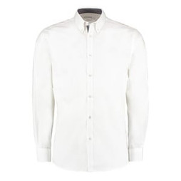 Kustom Kit KK190 - Contrast premium Oxford shirt (button down collar) long sleeve