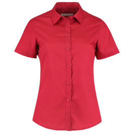 Kustom Kit KK241 - Women's Tailored Fit Poplin Short Sleeve Blouse