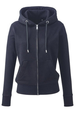 ANTHEM AM004 - Eco-Friendly Women's Full Zip Hoodie with Kangaroo Pockets