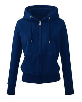 ANTHEM AM004 - Eco-Friendly Women's Full Zip Hoodie with Kangaroo Pockets