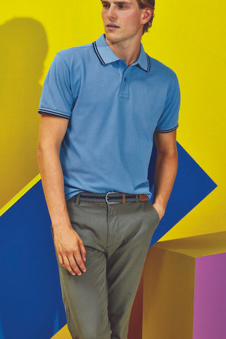 ASQUITH AND FOX AQ011 - Mens Classic Fit Polo with Tipped Collar and Cuffs