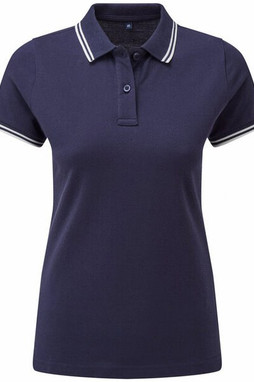 ASQUITH AND FOX AQ021 - Womens Classic Fit Double Tipped Polo Shirt