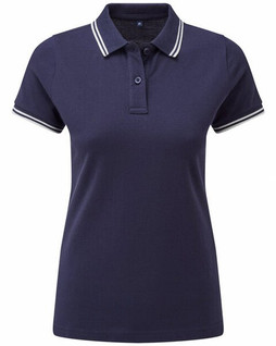 ASQUITH AND FOX AQ021 - Womens Classic Fit Double Tipped Polo Shirt