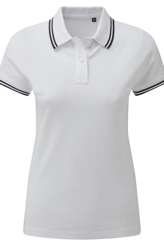 ASQUITH AND FOX AQ021 - Womens Classic Fit Double Tipped Polo Shirt