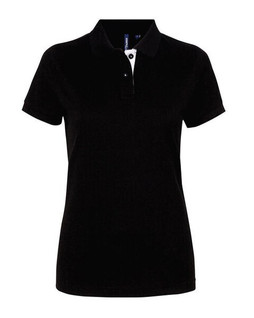 ASQUITH AND FOX AQ022 - Womens Contrast Collar Cotton Polo Shirt