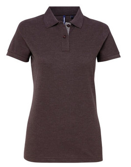 ASQUITH AND FOX AQ022 - Women's Contrast Collar Cotton Polo Shirt