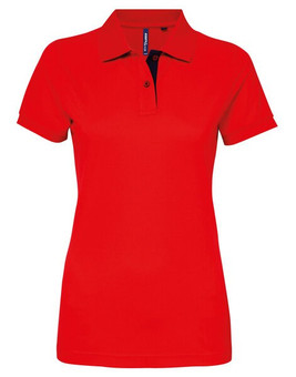 ASQUITH AND FOX AQ022 - Women's Contrast Collar Cotton Polo Shirt