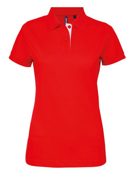 ASQUITH AND FOX AQ022 - Women's Contrast Collar Cotton Polo Shirt