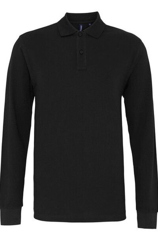 ASQUITH AND FOX AQ030 - Mens Premium Long Sleeve Cotton Polo Shirt