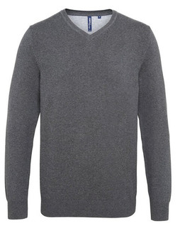 ASQUITH AND FOX AQ042 - Mens Stylish Cotton Blend V-Neck Sweater