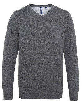 ASQUITH AND FOX AQ042 - Men's Stylish Cotton Blend V-Neck Sweater