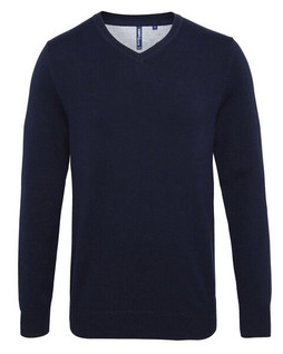 ASQUITH AND FOX AQ042 - Mens Stylish Cotton Blend V-Neck Sweater