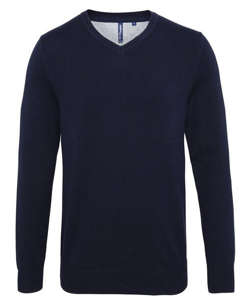 ASQUITH AND FOX AQ042 - Men's Stylish Cotton Blend V-Neck Sweater