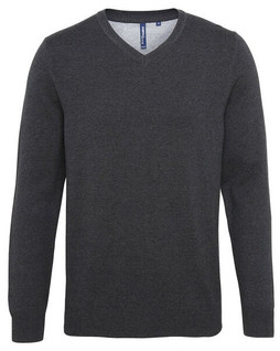 ASQUITH AND FOX AQ042 - Mens Stylish Cotton Blend V-Neck Sweater