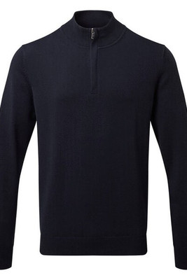 ASQUITH AND FOX AQ048 - Men's Premium Cotton Blend Quarter Zip Sweater