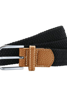 ASQUITH AND FOX AQ900 - Two-Tone Braided Stretch Belt with Chrome Buckle