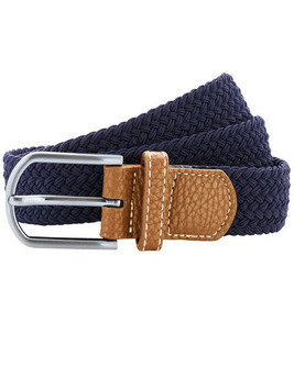 ASQUITH AND FOX AQ900 - Two-Tone Braided Stretch Belt with Chrome Buckle