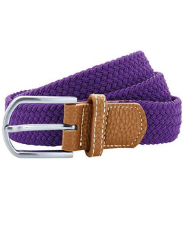 ASQUITH AND FOX AQ900 - Two-Tone Braided Stretch Belt with Chrome Buckle