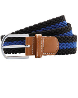 ASQUITH AND FOX AQ901 - Two-Tone Stretch Braided Belt with Chrome Buckle