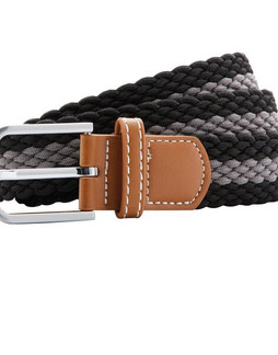 ASQUITH AND FOX AQ901 - Two-Tone Stretch Braided Belt with Chrome Buckle