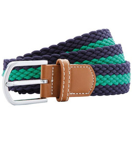 ASQUITH AND FOX AQ901 - Two-Tone Stretch Braided Belt with Chrome Buckle