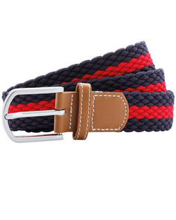 ASQUITH AND FOX AQ901 - Two-Tone Stretch Braided Belt with Chrome Buckle