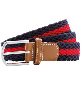 ASQUITH AND FOX AQ901 - Two-Tone Stretch Braided Belt with Chrome Buckle