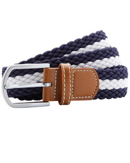 ASQUITH AND FOX AQ901 - Two-Tone Stretch Braided Belt with Chrome Buckle