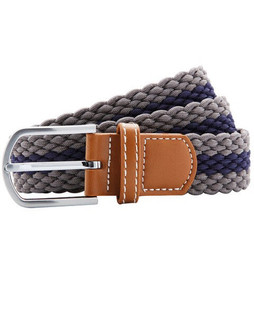 ASQUITH AND FOX AQ901 - Two-Tone Stretch Braided Belt with Chrome Buckle