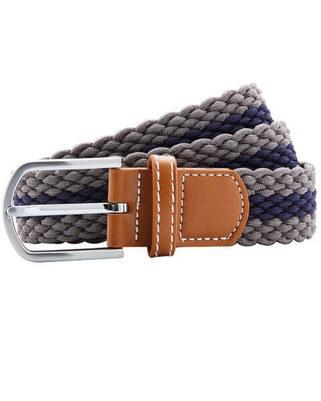 ASQUITH AND FOX AQ901 - Two-Tone Stretch Braided Belt with Chrome Buckle