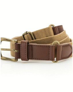 ASQUITH AND FOX AQ902 - Adjustable Faux Leather and Canvas Belt with Buckle